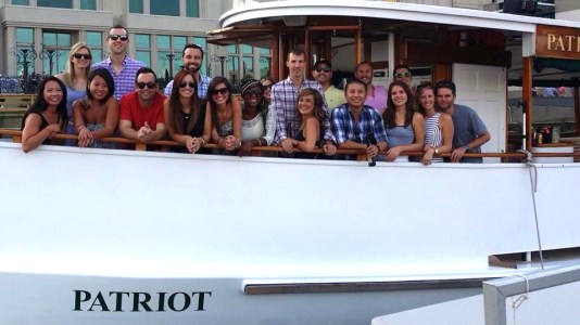 a group of people posing for the camera