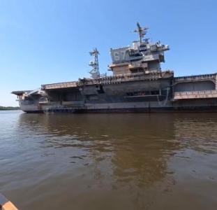 a large ship in a body of water