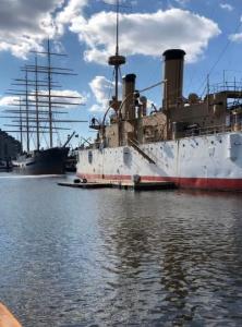 a large ship in a body of water